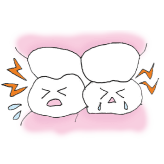 噛み合わせが悪く歯を痛めている